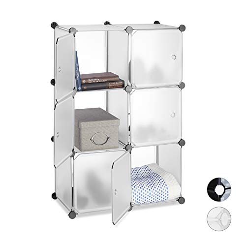 Relaxdays Étagère Cubes penderie Armoire Rangement 6 casiers Plastique modulable