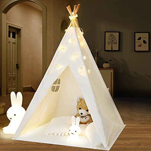 Tipi Enfant avec Lumières, Enfants Tente Jouent Tente intérieure extérieure,