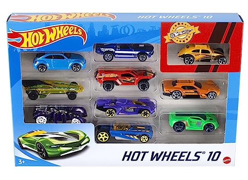 Hot Wheels Coffret De 10 Voitures, Véhicules Jouets À L'Échelle