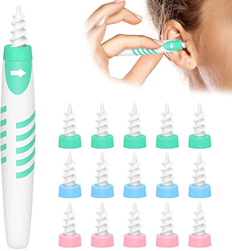 Nettoyeur D'oreilles Nettoyant pour Oreilles en Spirale Amélioré avec Poignée