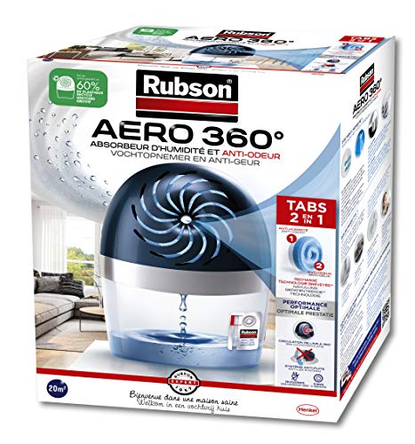Rubson AERO 360° Absorbeur d'humidité pour pièces de 20 m²,