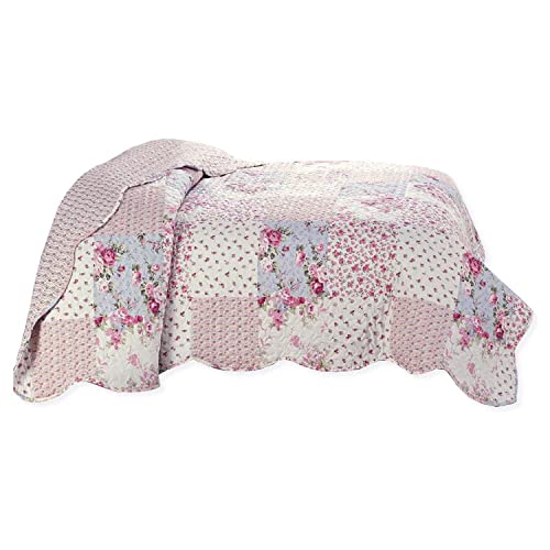 Delindo Lifestyle® - Jeté de lit - Motif roses -