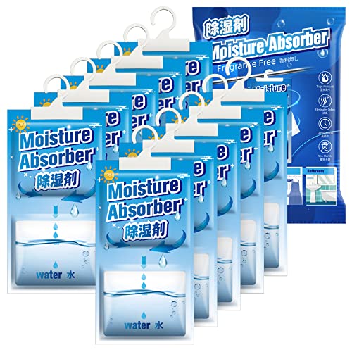 CONOPU Lot de 10x 248g(2.5kg) Déshumidificateurs d'armoire, Absorbeur d'humidité, Débarrassez-vous