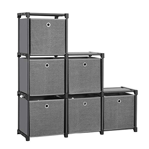 Songmics LSN66BK Étagère à emboîter 6 cubes Système de rangement