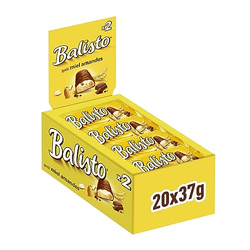BALISTO - Barres chocolat et biscuit céréales, lait, miel et