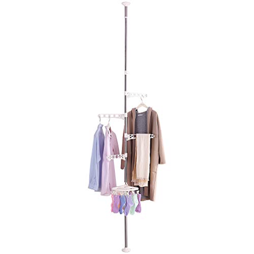Hershii Intérieur vêtement Manteau Séchoir sur Pieds de Rangement pour