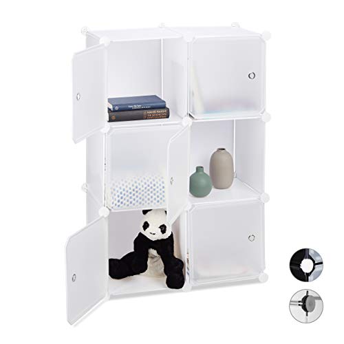 Relaxdays Étagère Cubes penderie Armoire Rangement 6 casiers Plastique modulable