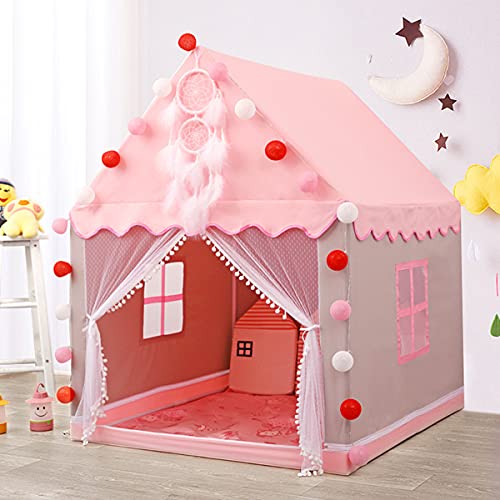 Tipi Enfant 1,3×1×1,2m,Cabane Interieure,Tissu à Mailles Épaisses Tente Tipi,Tente de