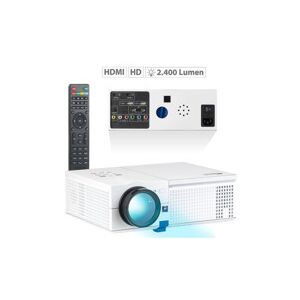 SceneLights Projecteur vidéo LCD-LED HD 2400 lm avec lecteur média